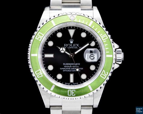 rolex submariner green bezel flat 4|rolex green bezel 50th anniversary.